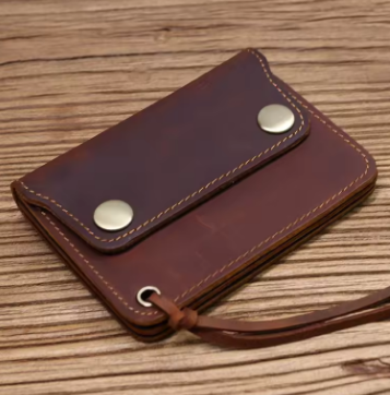100% Genuine Leather Wallet For Men Male Brand Vintage Handmade Short Small Men's Purse Card Holder With Zipper Coin Pocket Bag